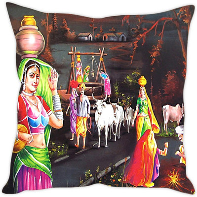 

Sleep Nature's Abstract Cushions Cover(30.63 cm*30.63 cm, Multicolor)