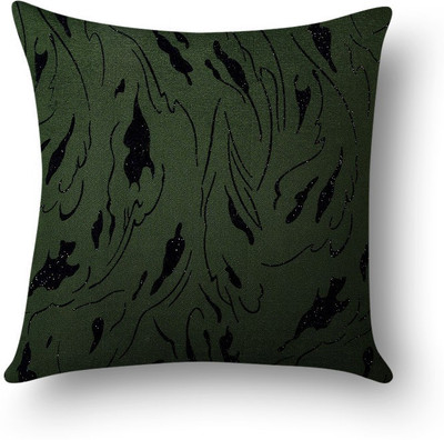 

First Row Embroidered Cushions Cover(40 cm, Green)