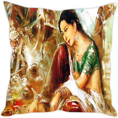 

Sleep Nature's Abstract Cushions Cover(30.63 cm*30.63 cm, Multicolor)