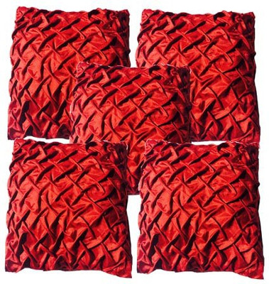 

Galaxy Plain Cushions Cover(Pack of 5, 40 cm, Red)