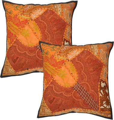 

Rajrang Abstract Cushions Cover(Pack of 2, 40 cm*40 cm, Brown)
