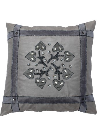 

Cute Creations Embroidered Cushions Cover(40 cm*40 cm, Grey)