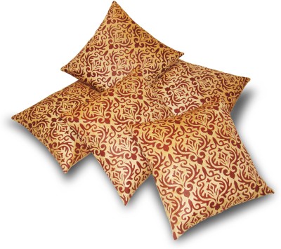 ZIKRAK EXIM Polyester Cushions Cover(Pack of 5, 40 cm*40 cm, Gold)