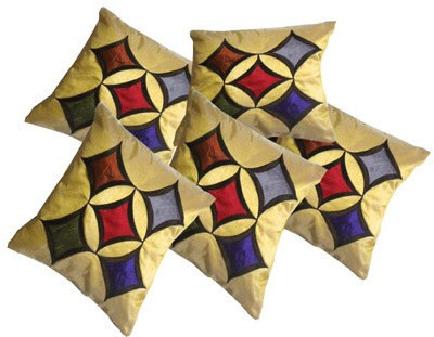 

Jars Collections Floral Cushions Cover(Pack of 5, 40 cm, Beige)