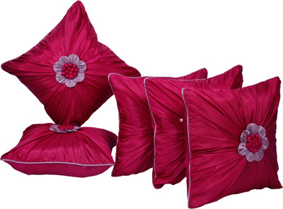 

Shine Villa Floral Cushions Cover(Pack of 5, 40 cm*40 cm, Pink)
