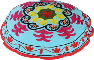 

Rajrang Floral Cushions Cover(58 cm*58 cm, Blue)