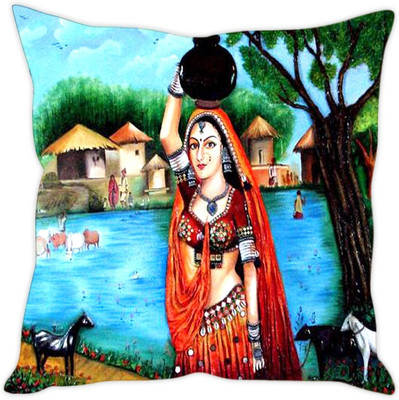 

Sleep Nature's Abstract Cushions Cover(40.64 cm*40.64 cm, Multicolor)