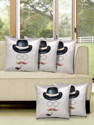 

Alina Decor Printed Cushions Cover(Pack of 5, 40.64 cm, Beige)