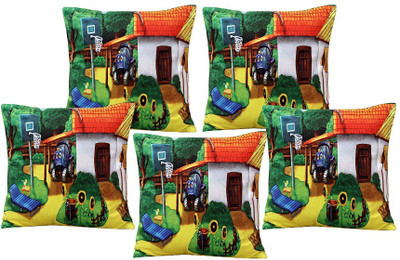 

Gurnoor 3D Printed Cushions Cover(Pack of 5, 40 cm*40 cm, Multicolor)