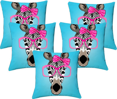 

Lushomes Printed Cushions Cover(Pack of 5, 30 cm, Multicolor)