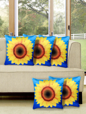 

Alina Decor Printed Cushions Cover(Pack of 5, 40 cm, Yellow)
