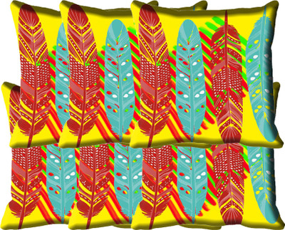 

IndiWeaves Printed Cushions Cover(Pack of 6, 40 cm*40 cm, Multicolor)