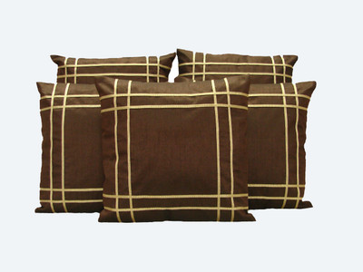 

HOME SHINE Geometric Cushions Cover(Pack of 5, 40 cm*40 cm, Brown)