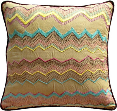 

Aamori Embroidered Cushions Cover(Pack of 2, 40 cm, Brown)
