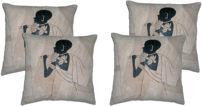 

ChicAntique Printed Cushions Cover(Pack of 4, 40 cm*40 cm, Beige)