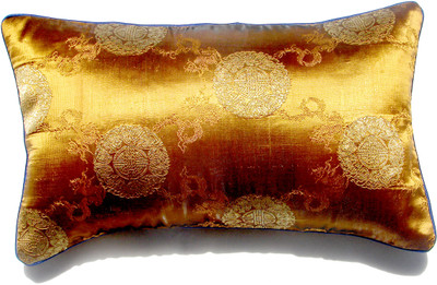 

Homeblendz Abstract Cushions Cover(50 cm*30 cm, Gold)