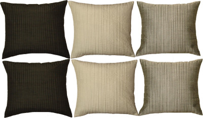 

HOME SHINE Striped Cushions Cover(Pack of 6, 40 cm*40 cm, Multicolor)