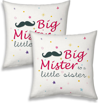 

Kaarigar Text Print Cushions Cover(Pack of 2, 30.48 cm*30.48 cm, White)