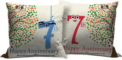 

Tied Ribbons Text Print Cushions Cover(Pack of 2, 30 cm*30 cm, Multicolor)