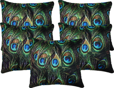 

HOME SHINE Abstract Cushions Cover(Pack of 5, 40 cm*40 cm, Black)