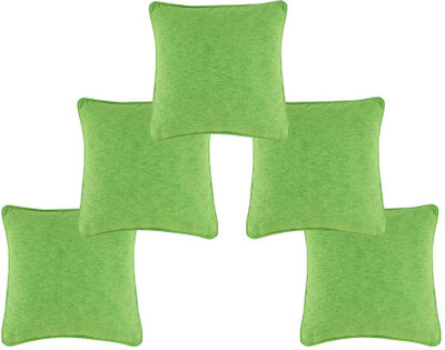 

Soumya Furnishings Plain Cushions Cover(Pack of 5, 30 cm*30 cm, Dark Green)