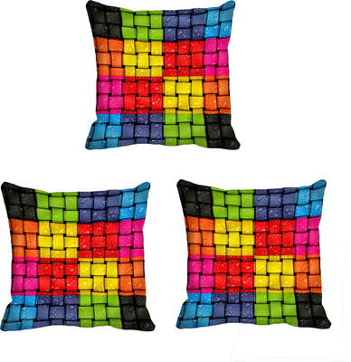 

IndiWeaves Printed Cushions Cover(Pack of 3, 12 cm*12 cm, Multicolor)