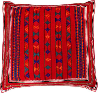 

Aamori Embroidered Cushions Cover(60 cm, Red, Multicolor), Multicolor;red