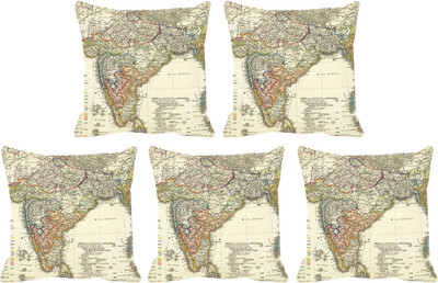 

IndiWeaves Printed Cushions Cover(Pack of 5, 30 cm*30 cm, Blue, Black), Black;blue