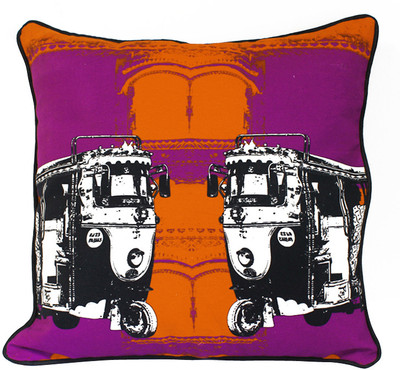 

Fatfatiya Floral Cushions Cover(40 cm*40 cm, Black, White)