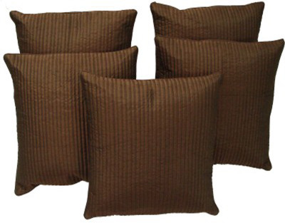 

Nikunj Striped Cushions Cover(Pack of 5, 40 cm*40 cm, Brown)