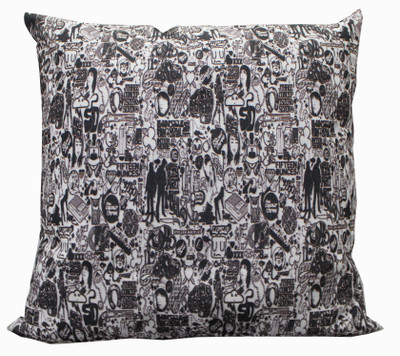 

Adishma Printed Cushions Cover(40 cm*40 cm, Black, White)