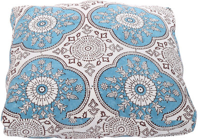 

Rajrang Floral Cushions Cover(43 cm*43 cm, White, Blue), Blue;white