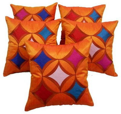 

Xarans Floral Cushions Cover(Pack of 5, 40 cm*40 cm, Orange)