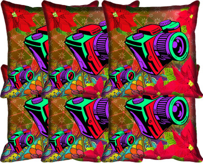 

IndiWeaves Printed Cushions Cover(Pack of 6, 30 cm*30 cm, Multicolor)
