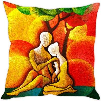 

Sleep Nature's Abstract Cushions Cover(30.63 cm*30.63 cm, Multicolor)
