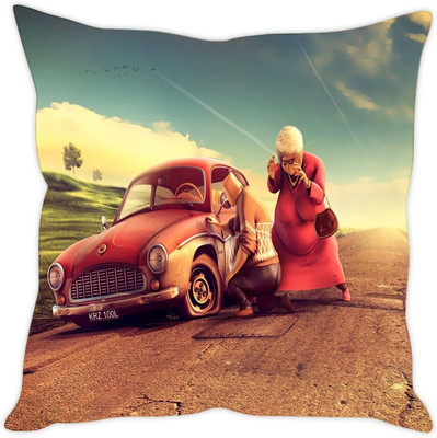 

Sleep Nature's Abstract Cushions Cover(40 cm*40 cm, Multicolor)