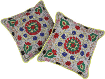 

Rajrang Floral Cushions Cover(Pack of 2, 41 cm*41 cm, Multicolor)