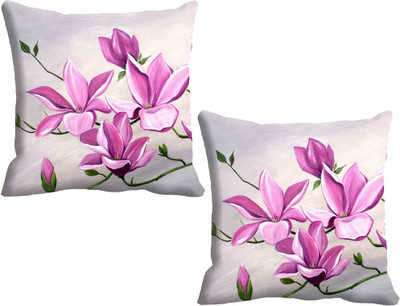 

IndiWeaves Printed Cushions Cover(Pack of 2, 40 cm*40 cm, Pink, White)