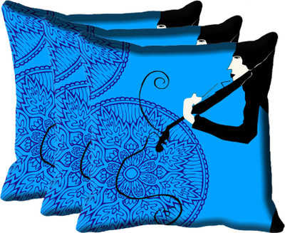 

IndiWeaves Printed Cushions Cover(Pack of 3, 30 cm*30 cm, Multicolor)