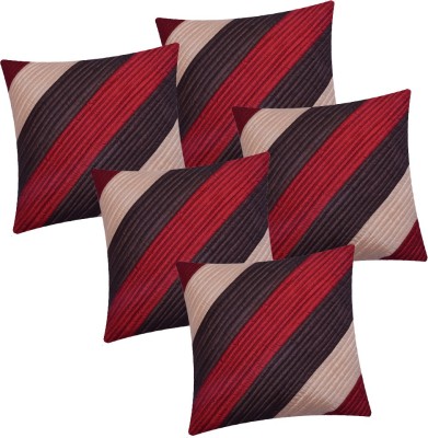Fazar Creations Striped Cushions & Pillows Cover(Pack of 5, 40 cm*40 cm, Multicolor)