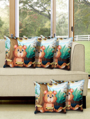 

Alina Decor Printed Cushions Cover(Pack of 5, 40 cm, Brown)