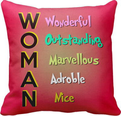 

Tied Ribbons Text Print Cushions Cover(30 cm*30 cm, Multicolor)