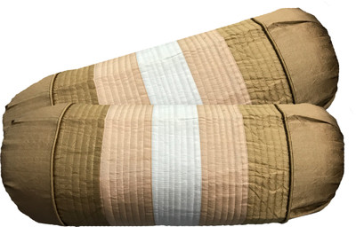 

HOME SHINE Striped Bolsters Cover(Pack of 2, 77.5 cm*40 cm, Multicolor)