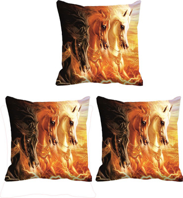 

IndiWeaves Printed Cushions Cover(Pack of 3, 16 cm*16 cm, Pink, Purple)