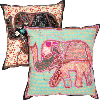 

Rajrang Animal Cushions Cover(Pack of 2, 53 cm*53 cm, Green)