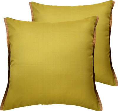 

Ans Striped Cushions Cover(Pack of 2, 40 cm*40 cm, Light Green)