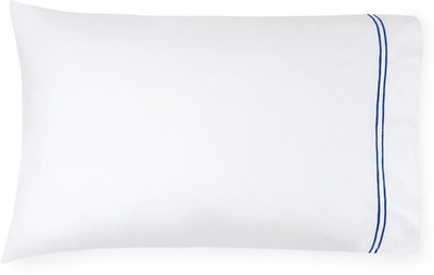 

Sferra Plain Pillows Cover(Pack of 2, 106 cm*55 cm, White, Blue), Blue;white