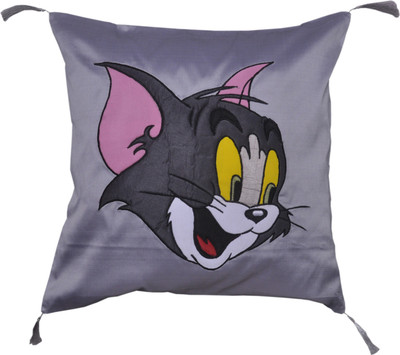 

Cute Creations Embroidered Cushions Cover(40 cm*40 cm, Grey)