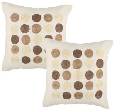 

Nikunj Embroidered Cushions Cover(Pack of 2, 40 cm, Beige, Brown)