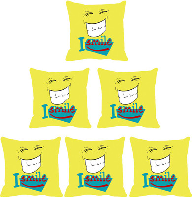 

IndiWeaves Printed Cushions Cover(Pack of 6, 30 cm*30 cm, Multicolor)